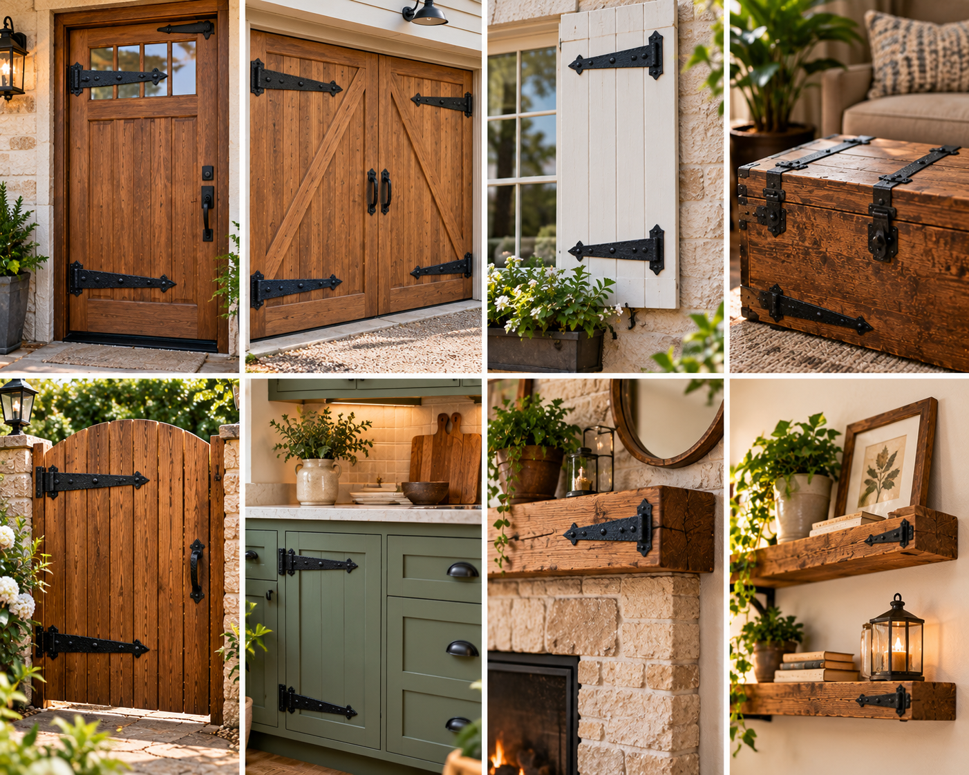 8 Ways to Use Dummy (Faux) Hinges on Doors, Gates and Garage Doors